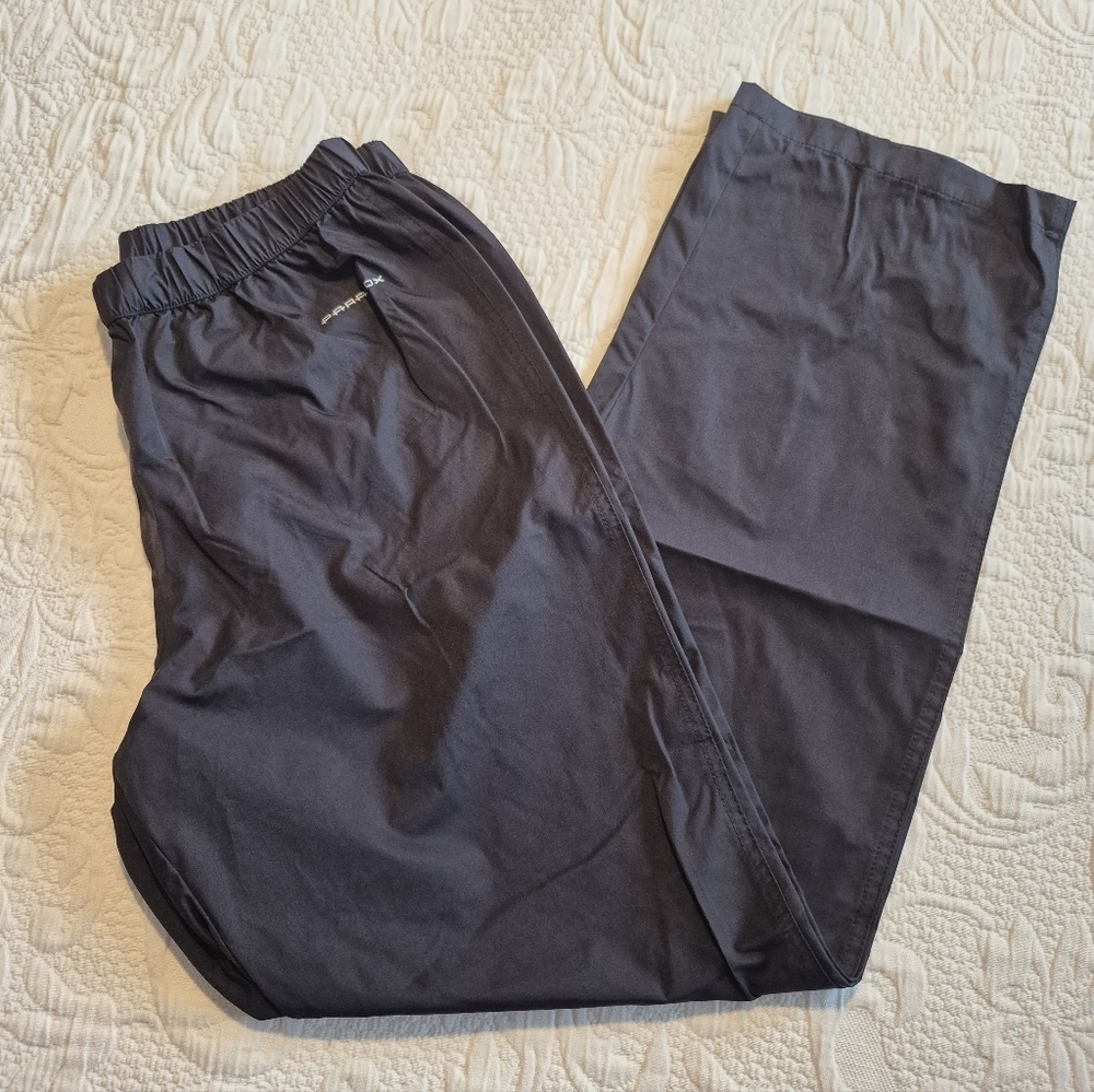 Paradox men's size Small black rain splash pants, elastic waist VGUC